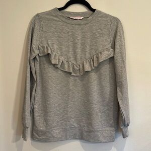 Teat & Cosset Gray Ruffle Detail Sweatshirt